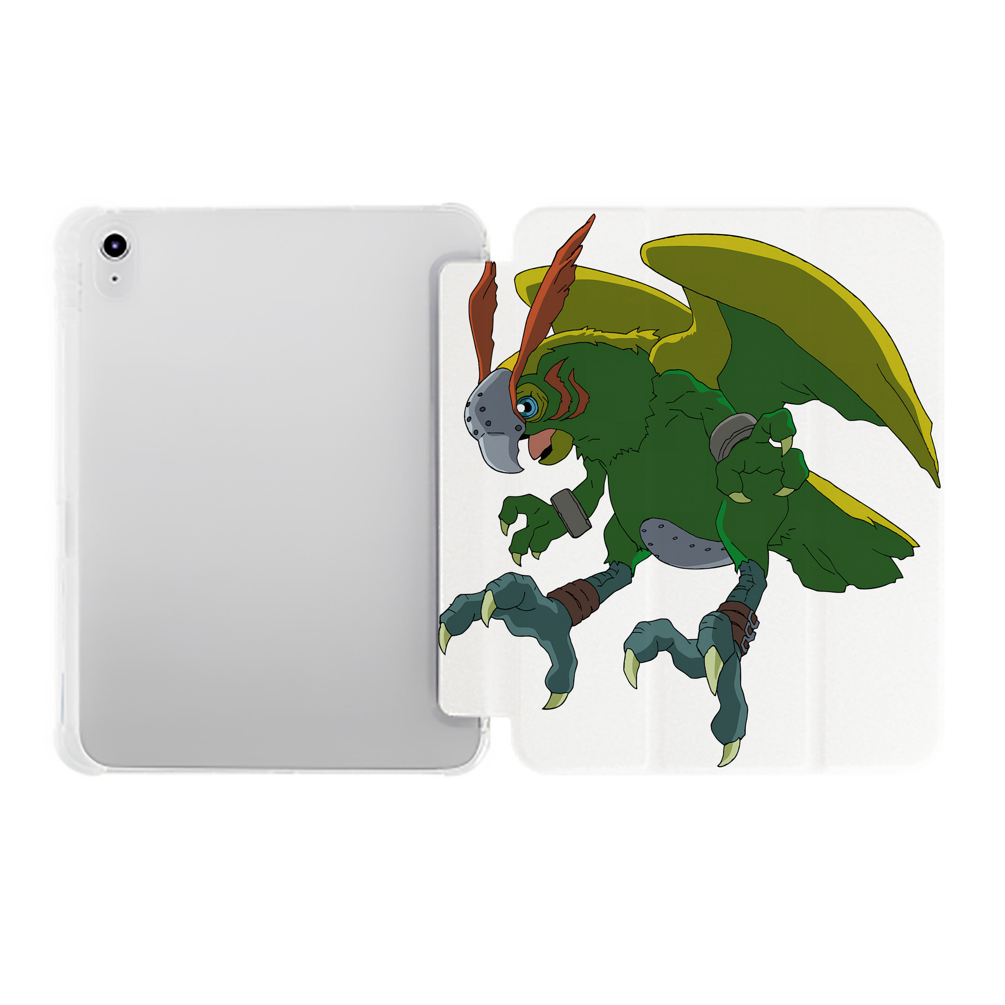 （画像用） Digimon デジタルモンスター/デジモン IPad ケース ペン収納付き 三つ折りスタンド PUレザー×シリコン 対応機種9.5/10.5/10.9インチ